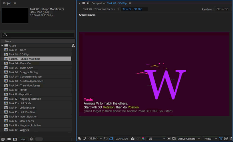 After Effects Lesson Resources