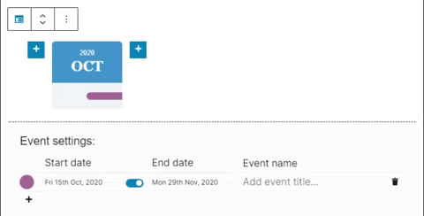 Populating a timeline block
