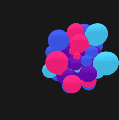 Physics particle simulation in three.js