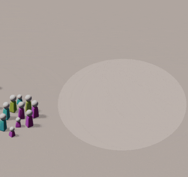 Boids & flocking simulation in PixiJS
