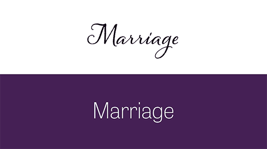 Marriage as a Homonym
