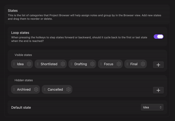 Drag and drop state and file-type customisation