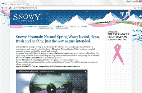Snowy Mountain Water